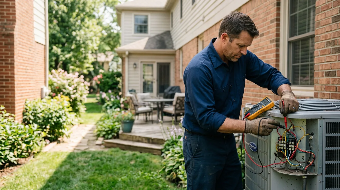 HVAC technician working near South Pomfret, VT